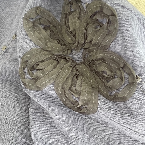 Blue Cotton Wrap / Scarf - Picture 3 of 5